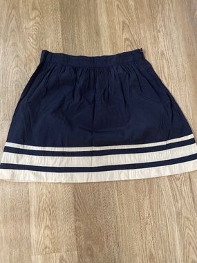 Navy skirt with white striped detail